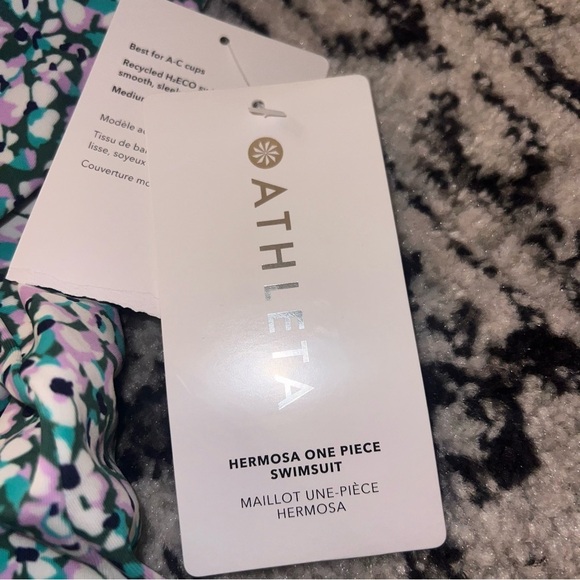 NWT Athleta Hermosa One Piece Swimsuit Floral Print Camo Flora Gables Medium - Picture 6 of 11